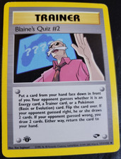 Blaine's Quiz #2 111/132 1st Edition Gym Challenge Pokemon Trading TCG Cards LP on eBay