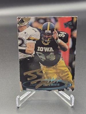 1999 Press Pass #33 Jared DeVries Torquers Blue RC Iowa Hawkeyes IP On Card Auto