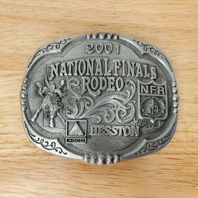 Hesston 2001 Belt Buckle Wrangler NFR Commemorative Rodeo National Finals