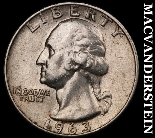 1963-D Washington Quarter- Silver- Scarce Better Date No Reserve #J2532