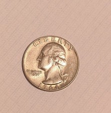 1964-D USA Quarter Dollar Silver Coin. Washington. MS67 Condition. 0.9. KM#164