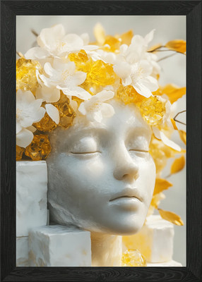 Golden Blossom Crown Gerahmtes Wandbild Poster Leinwanddruck Bild
