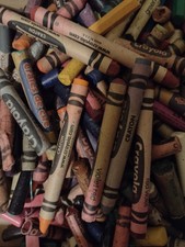 Lot of Crayons Used 4lb 5oz Bulk Broken Various Brands Crafts Art Melting    