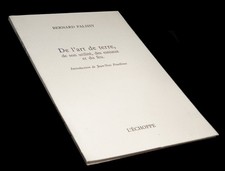 VERRERIE CERAMIQUE EMAIL PALISSY (Bernard) De l'art de terre, des émaux, du feu.