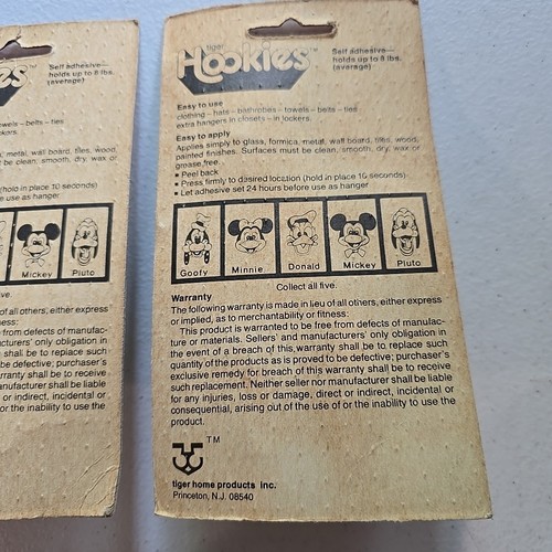Hookies Disney Wall Hooks Set Of 2 Mickey Mouse Sealed - Picture 5 of 6