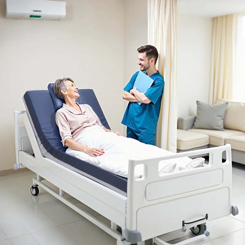 Colchón de Cama Médica Hospitalaria Carga 295 kg 107 x 203 x 15 cm Azul - Imagen 8 de 12