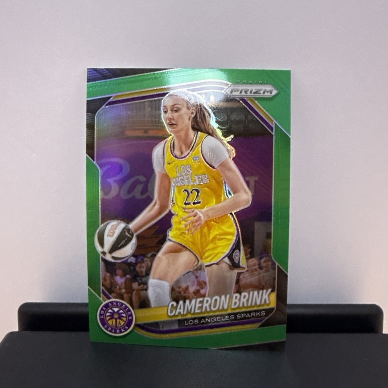 2025 Panini Prizm WNBA #87 Cameron Brink Green Prizm Los Angeles Sparks