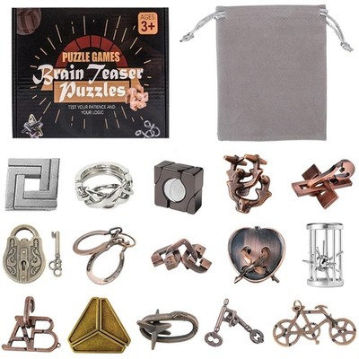Knobelspiele Metall Puzzle Denkspiele IQ Spiele Geduldspiel Geschenk Set für ...