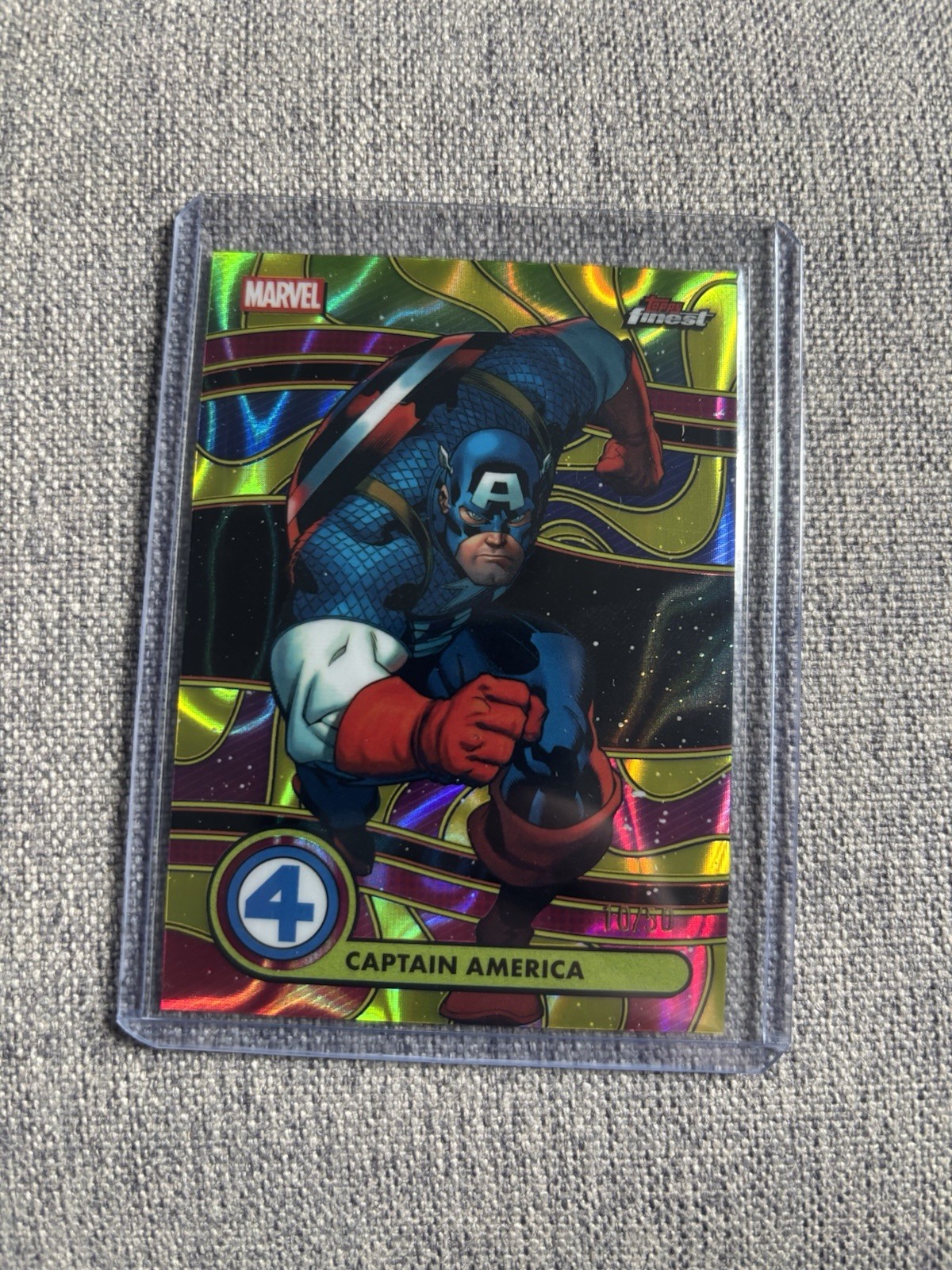 Topps Marvel Captain America Blacklight  /50 Gold Parallel Fantastic Four Finest