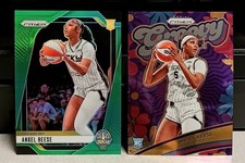 2 Angel Reese 2024 Panini Prizm WNBA Rookie Cards - #10 Green Prizm & #12 Groovy