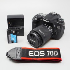 Canon EOS 70D DSLR Camera w/ 18-55mm IS STM Lens Flip Screen Bundle - 9K Clicks 