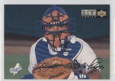 1994 Collector's Choice Team Checklist Silver Foil Signature Mike Piazza HOF 2u3