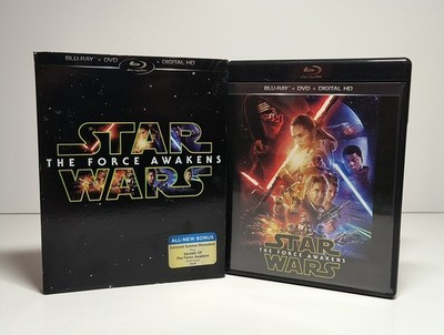 Star Wars: The Force Awakens (Blu-ray/DVD) Near Mint Discs With Slip Cover 