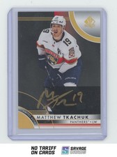 2023-24 SP Authentic Limited Auto Black Matthew Tkachuk #27 Florida Panthers