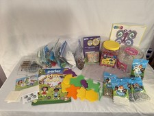 Perler Beads Lot Of Beads, Pegboards, Ideas Book, And More. New And Used Items.