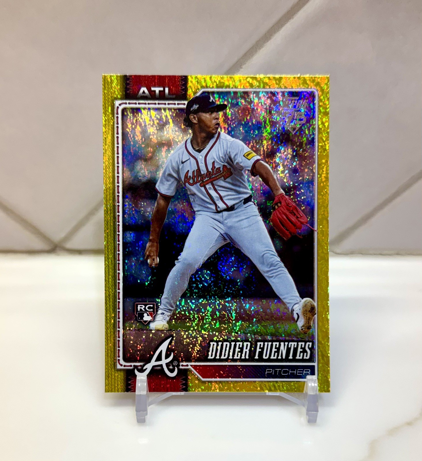 Topps 2026 Series One Didier Fuentes Braves RC #243 Yellow Rainbow Foil /399