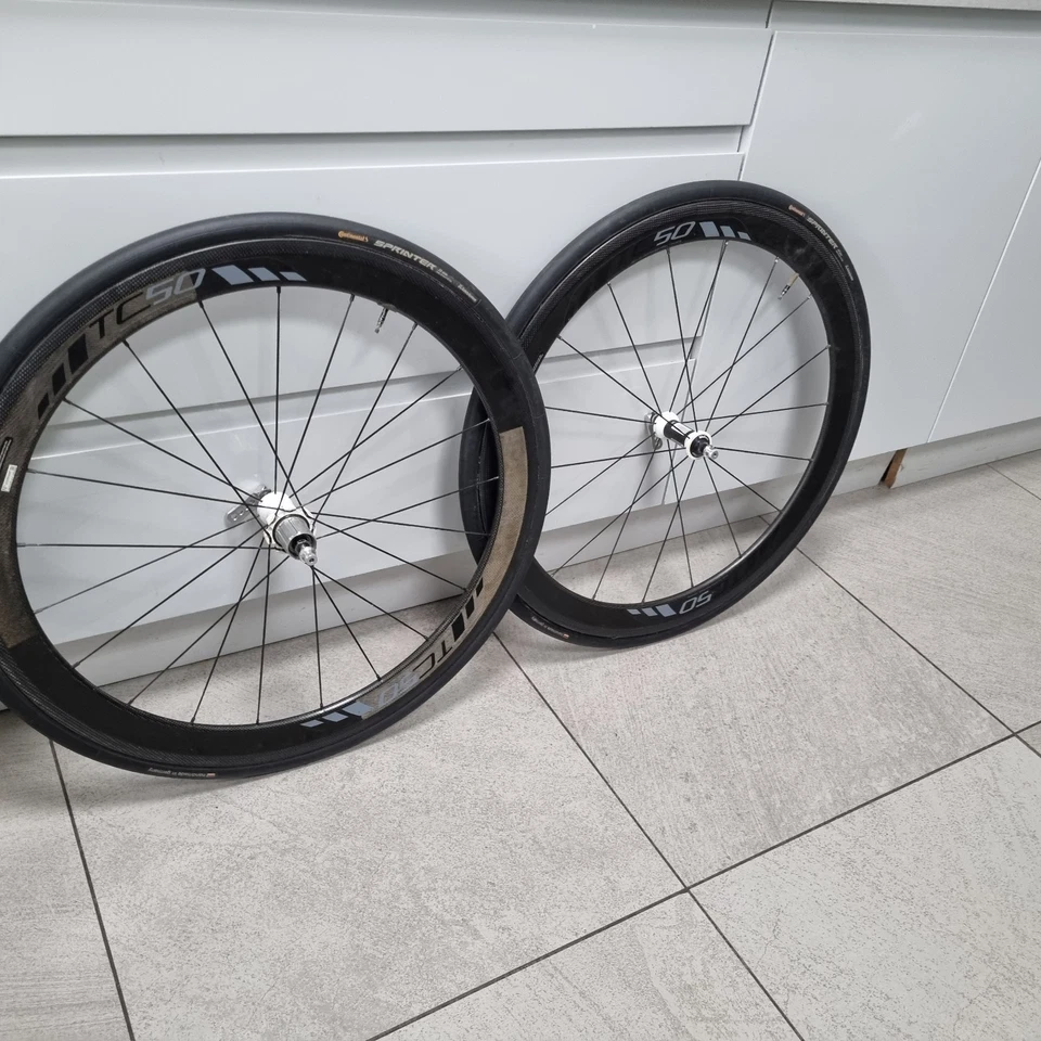 VISION TC50 WHEELSET CARBON WHEELS 700C SHIMANO 11 SPEED ROAD RACING BIKE TUBULA - Image 2 of 4