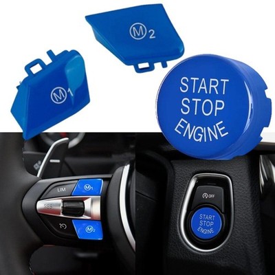 Blue Steering Wheel Start Stop M1 M2 Button For BMW M3 M4 M5 M6 X5M X6M F30 F80
