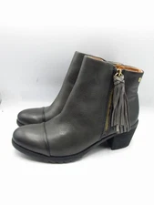 Pikolinos Gray Leather Zip Up Ankle Booties Size EU 36 NEW