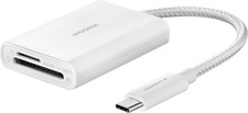Insignia- USB-C-to-SD/microSD Dual-Slot Card Reader - White