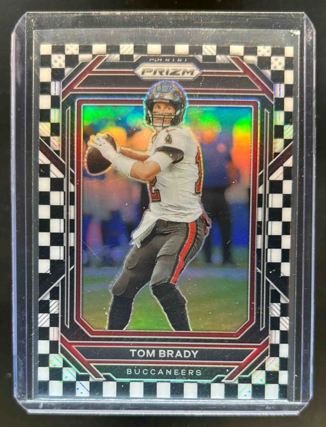 2022 Prizm Tom Brady Black and White Checker #273 Buccaneers