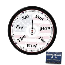 Retirement Gifts for Men, Fathers Day Box, Day of The Week Clock, Funny 