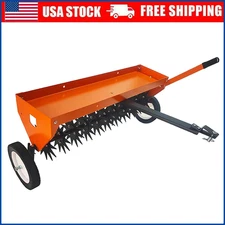 40" Tow Behind Lawn Spike Aerator w/ Universal Hitch for Soil Penetrator Tractor
