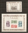 Saarland: Impeccable Flood Block Pair Mint, Luxury, Michel: 1600 Euro!!