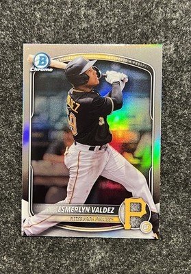 2025 Bowman Draft Chrome Prospects Esmerlyn Valdez Refractor Pittsburgh Pirates