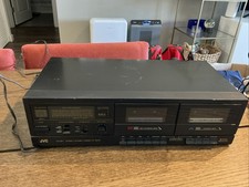 JVC TD-W11 Stereo Double Cassette Deck - Powers On / Parts Only - READ