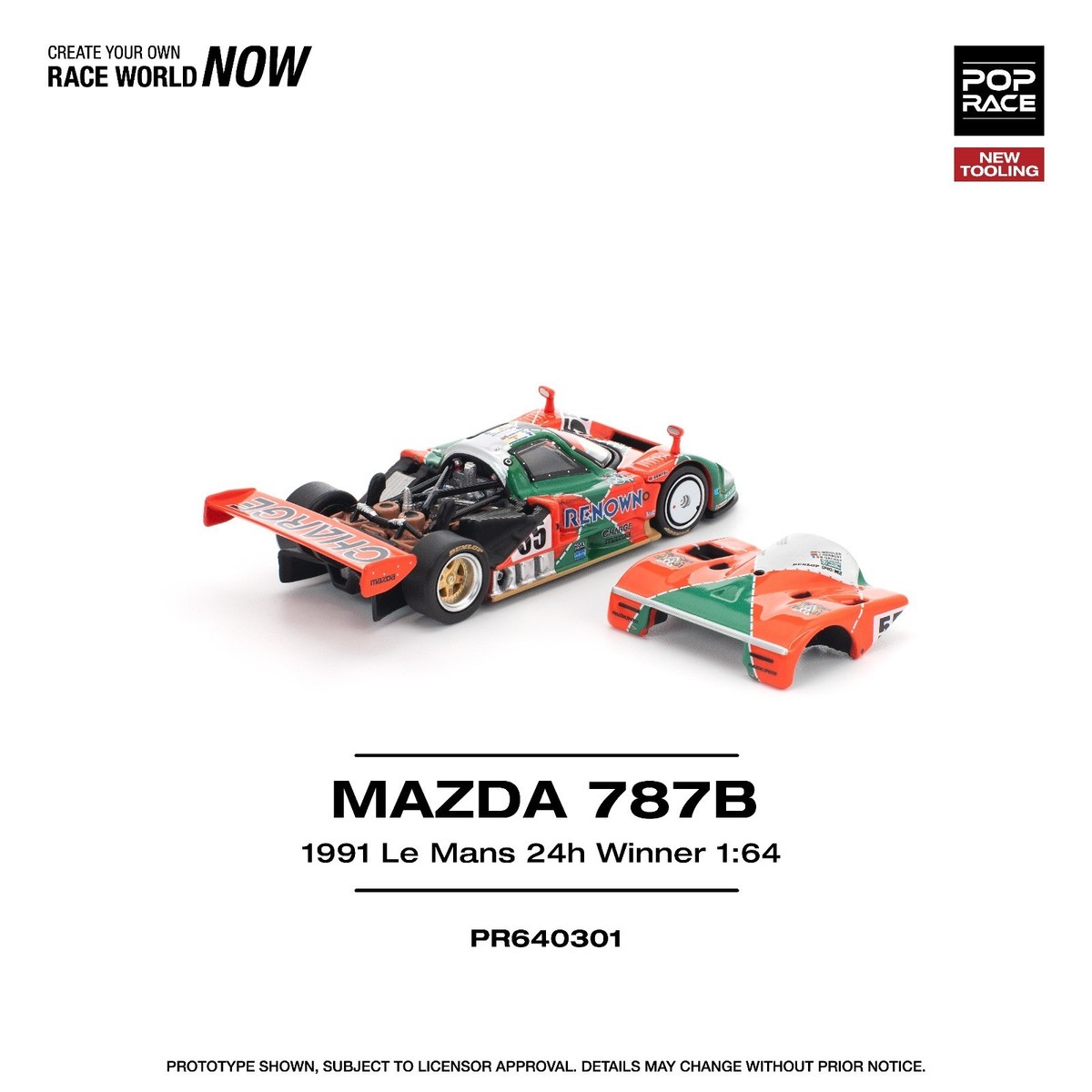 POPRACE PR64-301 1/64 MAZDA 787B LE MANS 1991 POP RACE NEW | eBay
