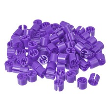 150pcs Clothes Hanger Markers Blank Tags, Fit 3.5mm Rod Garment, Purple