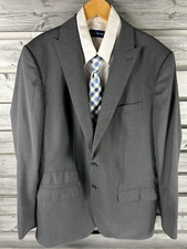 Banana Republic 2 Button Gray 100 Wool Marzotto Italian Blazer Jacket Mens 44L