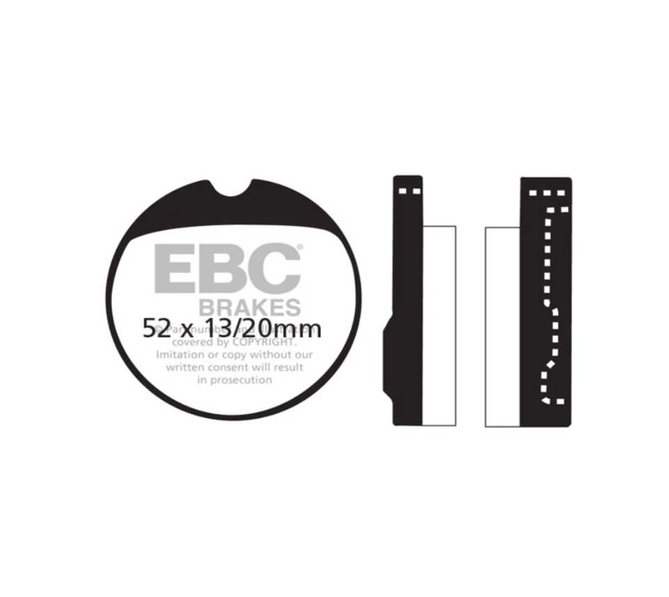 ПОДХОДИТ ДЛЯ HONDA CB550 F/F1/F2/K3 1978 1979 1980 EBC ПОДХОДИТ ДЛЯ ПЕРЕДНЕЙ ТОРМОЗНОЙ КОЛОДКИ FA013 - Изображение 2 из 3