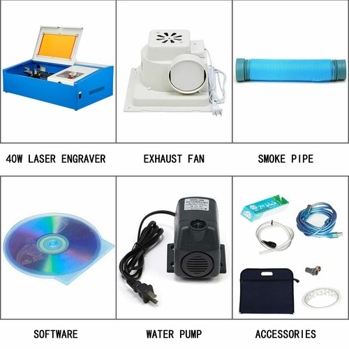 220V Laser Gravierfräsmaschine Engraver Cutting Machine 40W CO2 USB - Bild 9 von 12