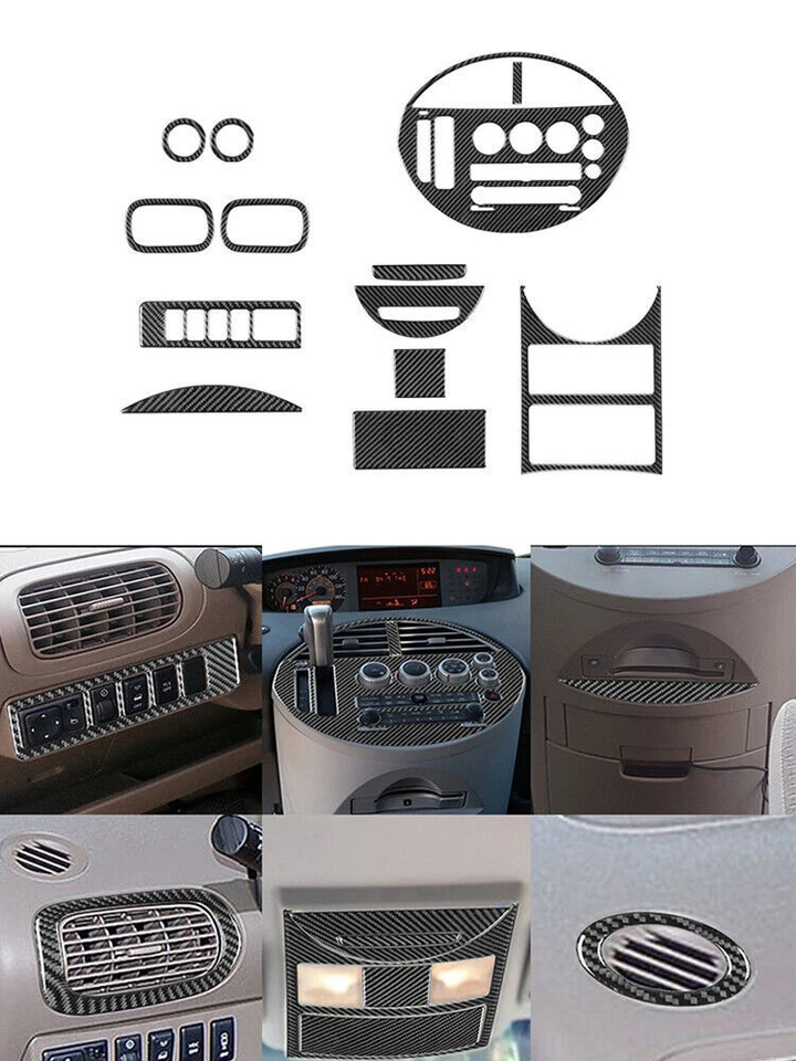 Декоративные накладки отделка из углеродного волокна для салона Nissan Quest 2004-2006 13 шт. - Изображение 3 из 4