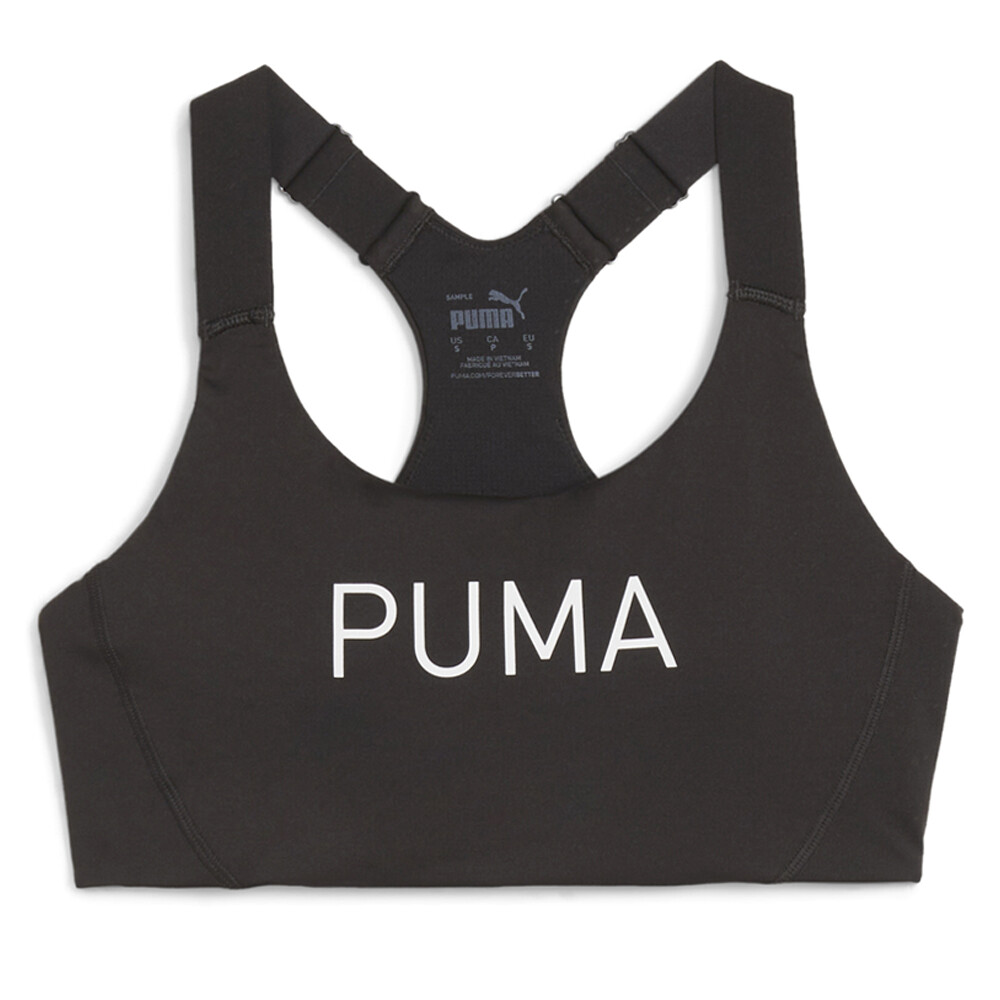 Спортивный бюстгальтер Puma 4Keeps Eversculpt Женский черный спортивный повседневный 52478556