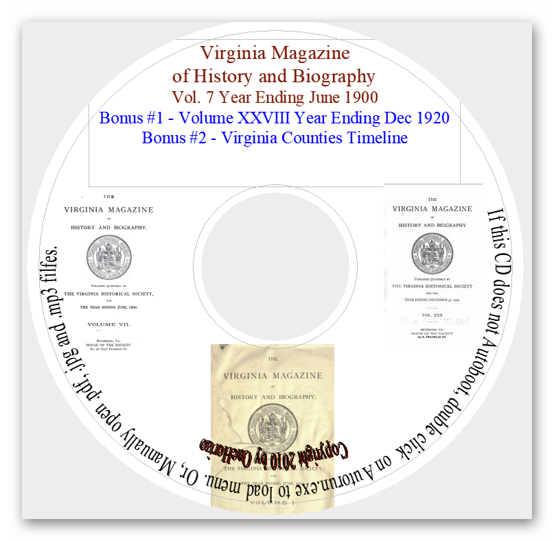 Virginia Magazine of History & Biography Volume 7 1900 eBay