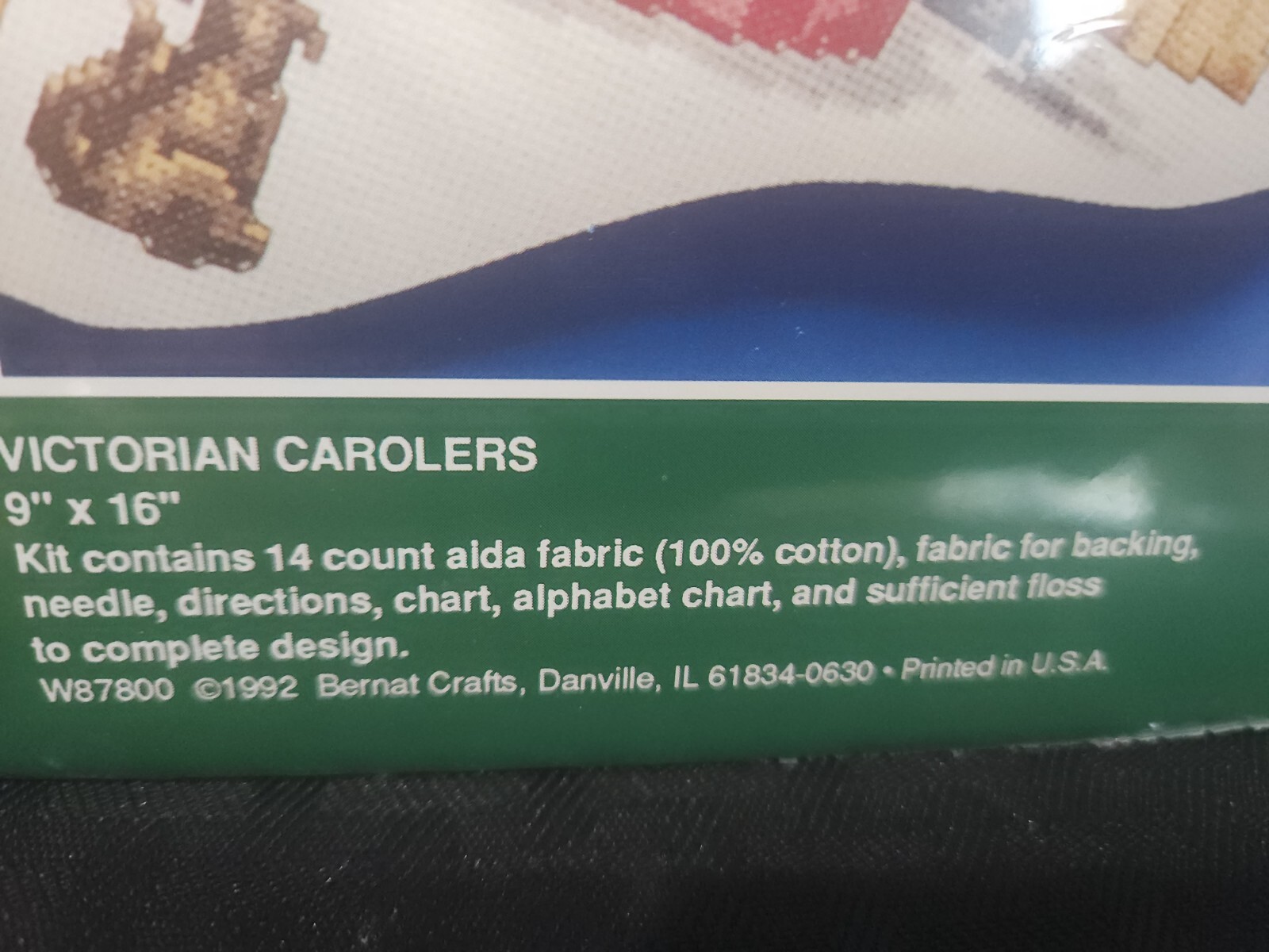 Bernat Cross Stitch Kit Christmas Stocking Victorian Carolers 958780