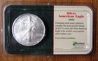 2003 AMERICAN SILVER EAGLE IN LITTLETON CASE CHOICE UNCIRCULATED CONDITION