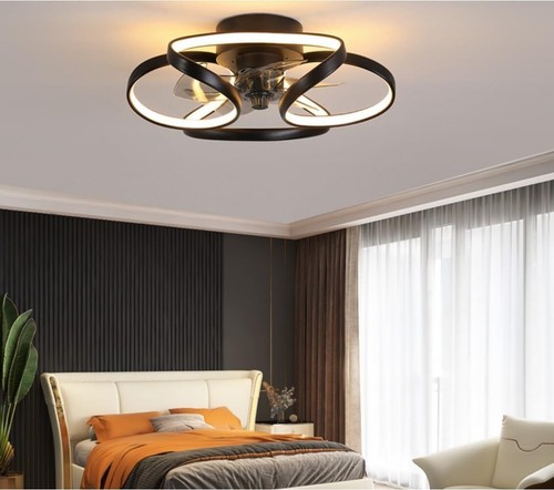 Ceiling Fan Light 3 speed 3 Colors Dimmable Chandelier Lamp 5 Leaf Blade Indoor - Picture 7 of 15