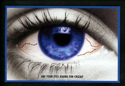 Optical Eye Postcard Advertising Manufacturer Essilor Crizal Coated Lens Glasses