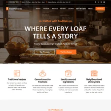 Bakery Business Website Design with Free VPS Web Hosting and Installation
