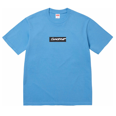 NWT Supreme Futura Box Logo Crewneck T-Shirt Brt Blue Tee Men