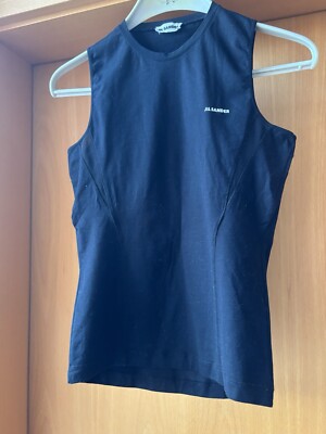 JIL SANDER   Shirt Top Super Skinny Stretch Schwarz Gr M ( S ) Neu