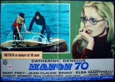 MANON 70 Italian fotobusta movie poster 1 CATHERINE DENEUVE SAMI FREY 1968