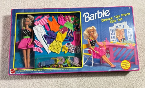 Vintage Barbie Deluxe 100 Piece Giftset Mattel Wholesale Club New In sealed Box