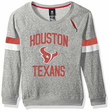 Outerstuff NFL Girls 7-16"My City Long Sleeve Boatneck Pullover Sweatshirt-He...