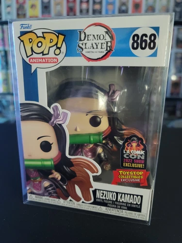 FUNKO POP DEMON SLAYER METALLIC NEZUKO KAMADO #868 LACC TOYSTOP EXCL w/PROTECTOR