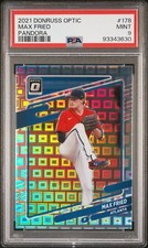 Max Fried PSA 9 2021 Donruss Optic Pandora Silver Prizm #178  #/99 Braves